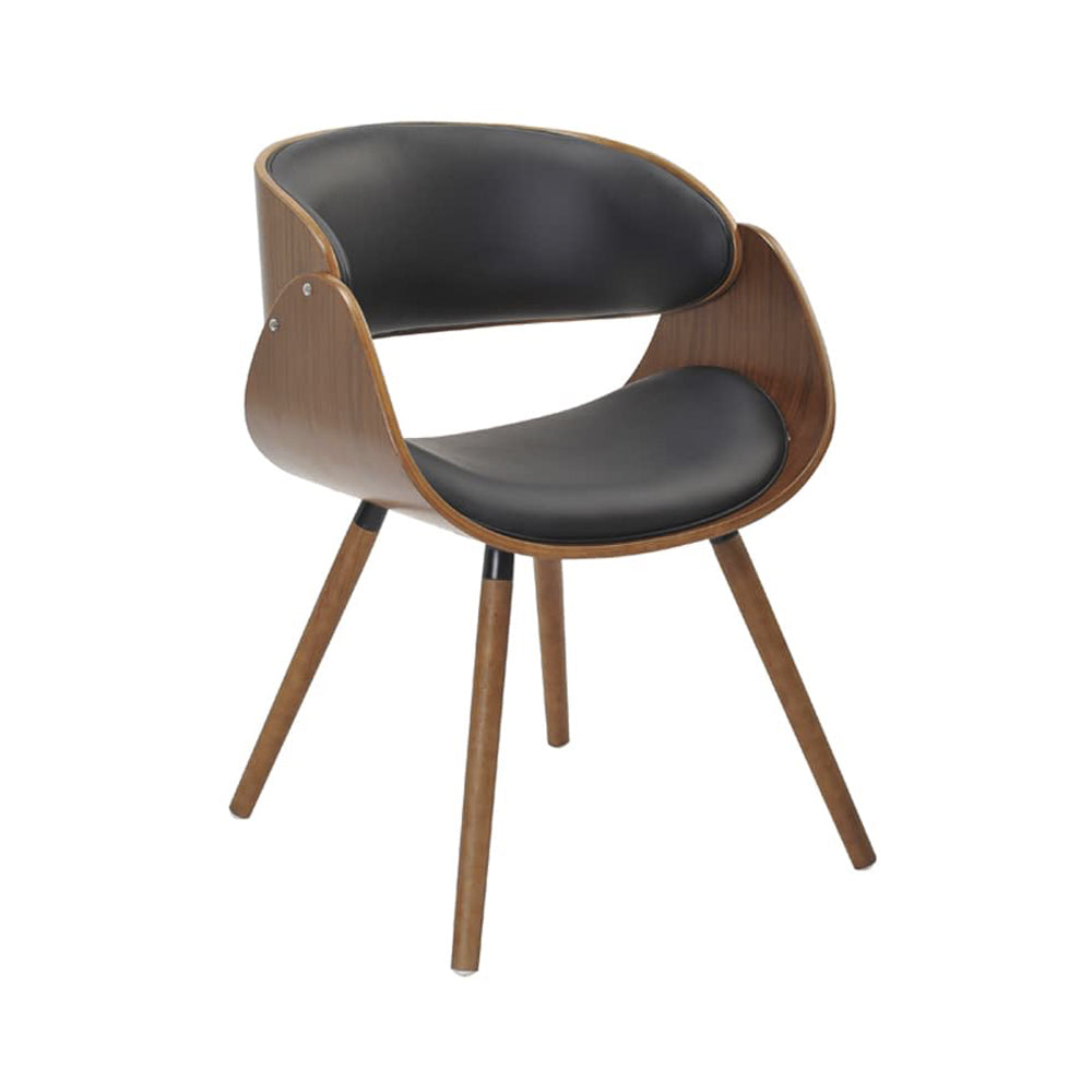 Silla Deise en color negro con madera