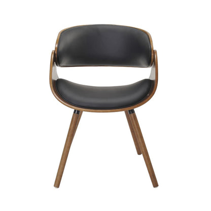 Cadeira Deise cor preta com madeira