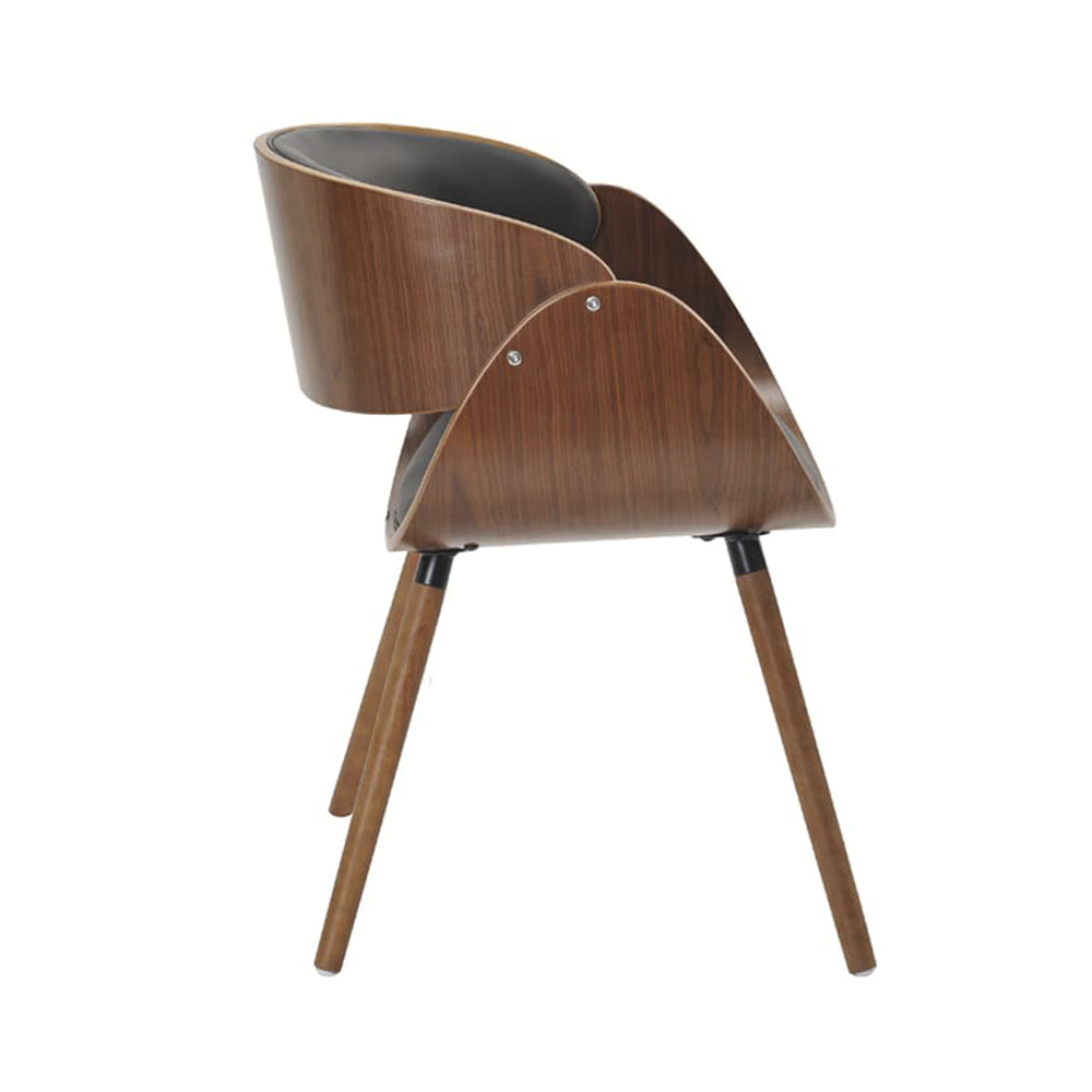 Silla Deise en color negro con madera