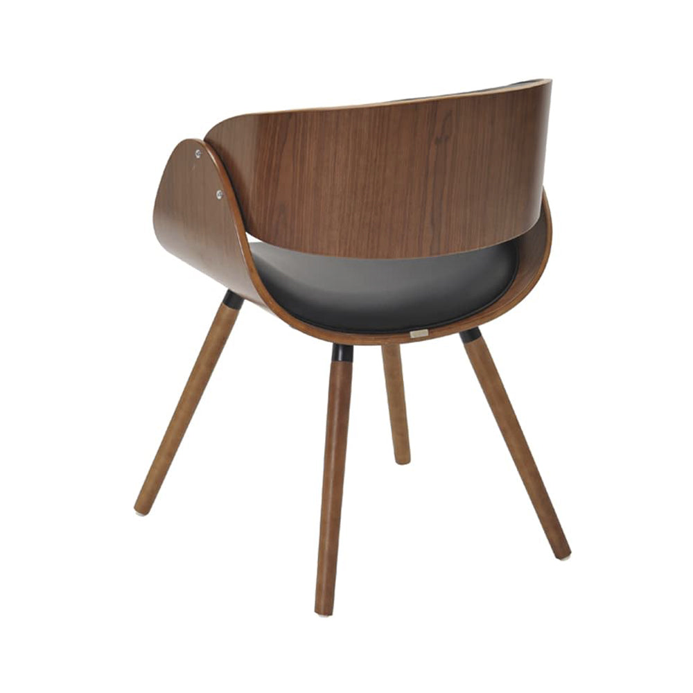 Silla Deise en color negro con madera