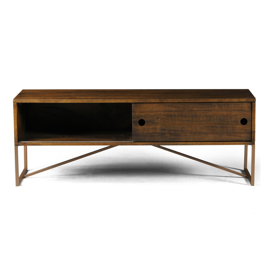 Estantería Industrial Columbia 55x150x45cm Madera Maciza y Metal