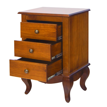 Mesa Lateral Country Clean 3 gavetas 74x48x40cm