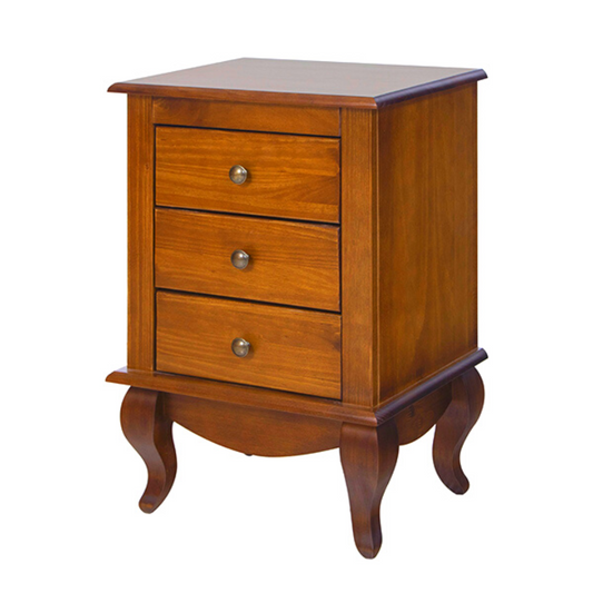 Country Clean Side Table 3 drawers 74x48x40cm