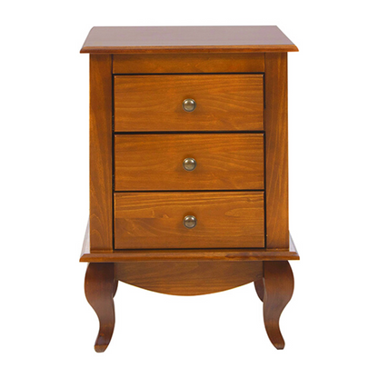 Mesa Lateral Country Clean 3 gavetas 74x48x40cm