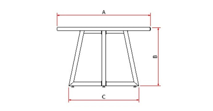 Mesa de comedor industrial redonda de aluminio Fendi Color 1,20 m - 4 asientos