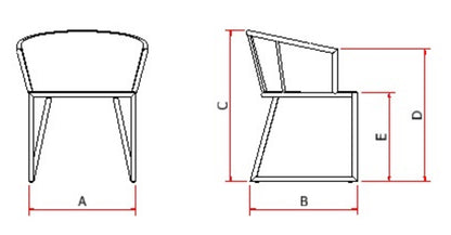 Gold Aluminum Chair Black Color Nautical Rope Mixed Color Brown