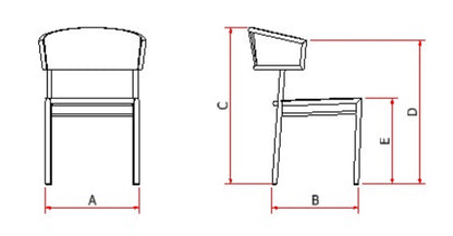 Elegance Aluminum Chair Black Color Nautical Rope Black Color