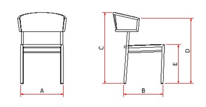 Cadeira Elegance Alumínio Cor Bege Corda Náutica Cor Terracota