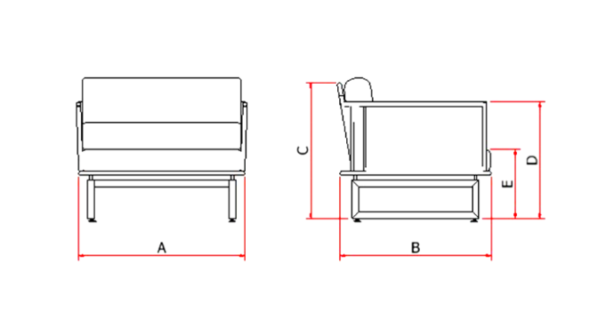 Artistic Upholstered Armchair in Graphite Aluminum and Black Nautical Rope