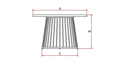 Mesa de comedor de aluminio dorado con fibra Fendi Color 1,50m - 5 plazas