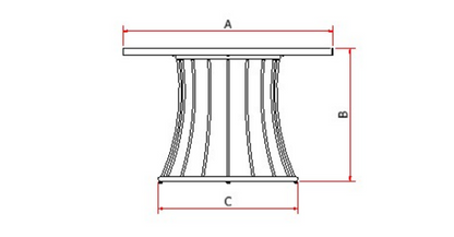 Italy Dining Table, Aluminum, Graphite Color, 1.20m - 4 seats