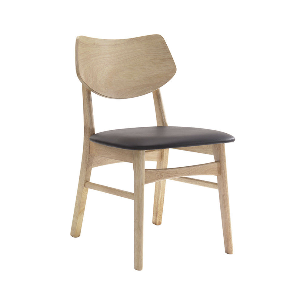 Cadeira Edna cor Preta com madeira