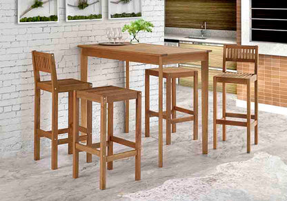 Banqueta Primavera com Encosto Madeira