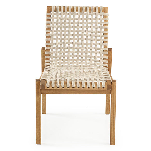 Traço Chair Wood and Nautical Rope Sand Color