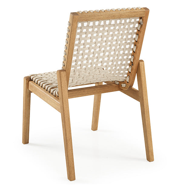 Traço Chair Wood and Nautical Rope Sand Color