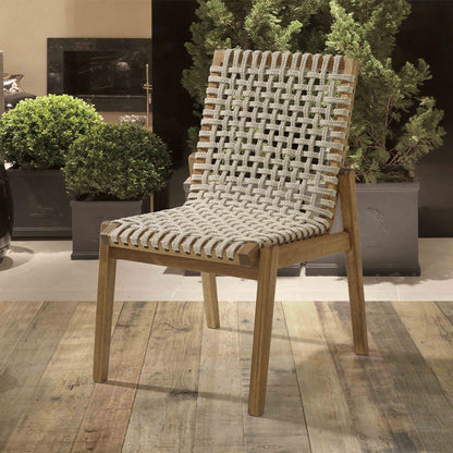 Traço Chair Wood and Nautical Rope Sand Color