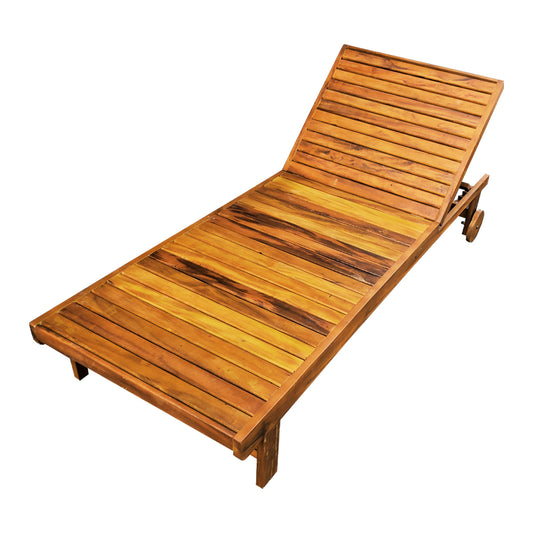 Jurere Solid Wood Sun Lounger