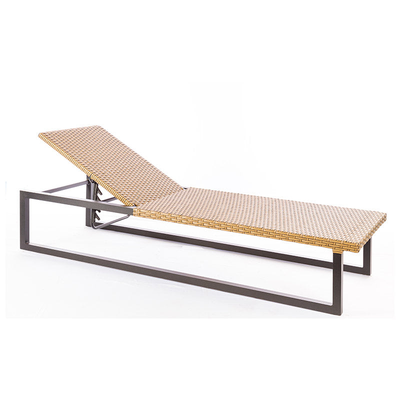 Sillón Star ligero de aluminio negro con fibra sepia