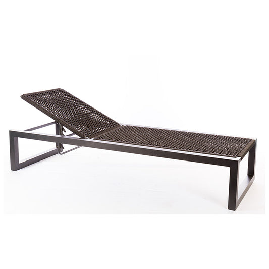Sillón de Aluminio Dorado en color Marrón con Cuerda Náutica en color Marrón