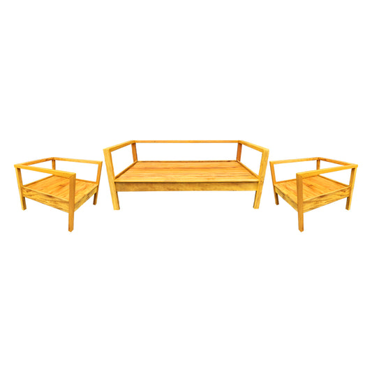 Apex Solid Wood Bench Set