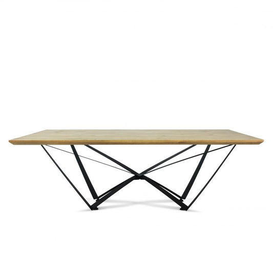 Mesa de Jantar Angra 220x115cm Madeira e Ferro - 8 Lugares