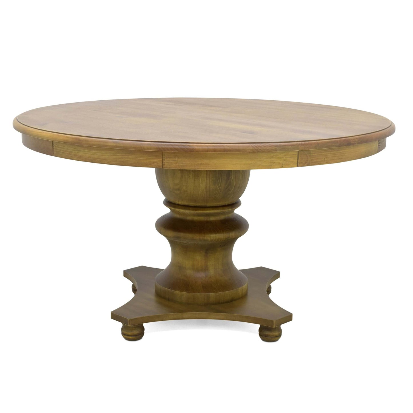 Mesa de comedor redonda Filomena de madera maciza 140 cm - 6 plazas