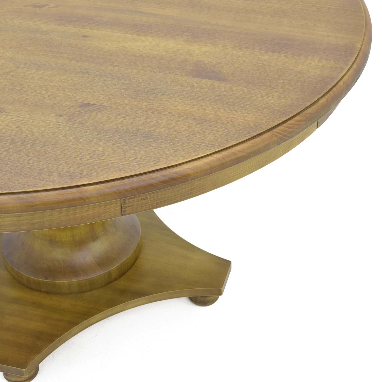 Mesa de comedor redonda Filomena de madera maciza 140 cm - 6 plazas