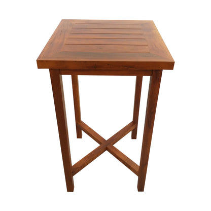 Square Bistro Table 60x60cm Solid Wood Slats