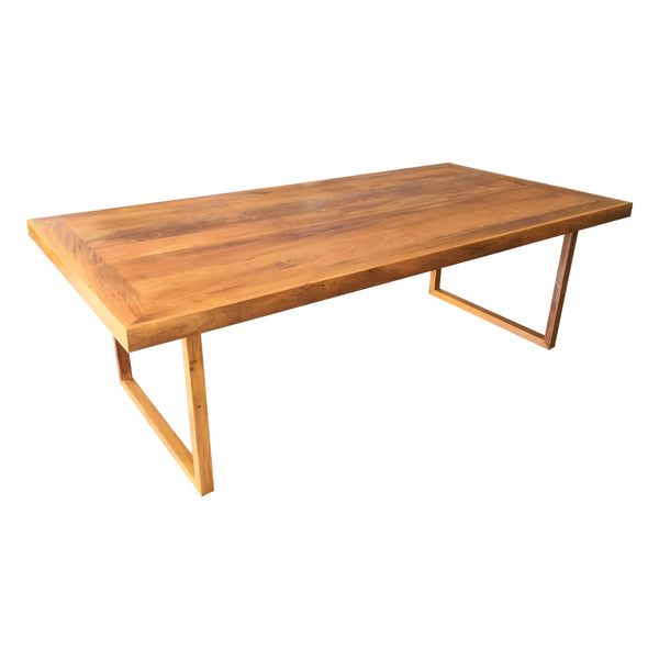 Mesa Prancha Madeira 240x110cm Tampo Liso Base Madeira