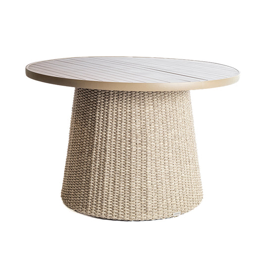 Mesa de comedor de aluminio dorado con fibra Fendi Color 1,50m - 5 plazas