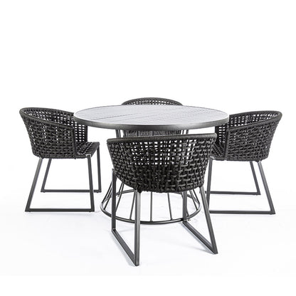 Italy Dining Table, Aluminum, Graphite Color, 1.20m - 4 seats