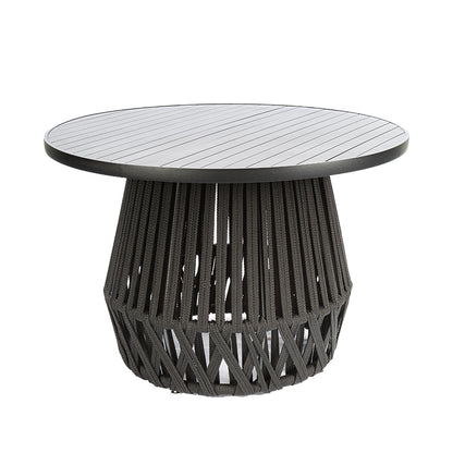 Mesa de Comedor Confort de Aluminio con Cuerda Náutica Color Negro 1,20m - 4 plazas
