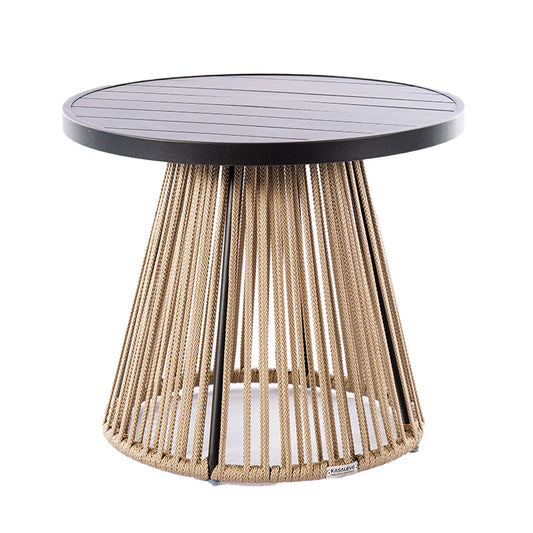 Mesa auxiliar Astúcia de aluminio negro con cuerda náutica Fendi