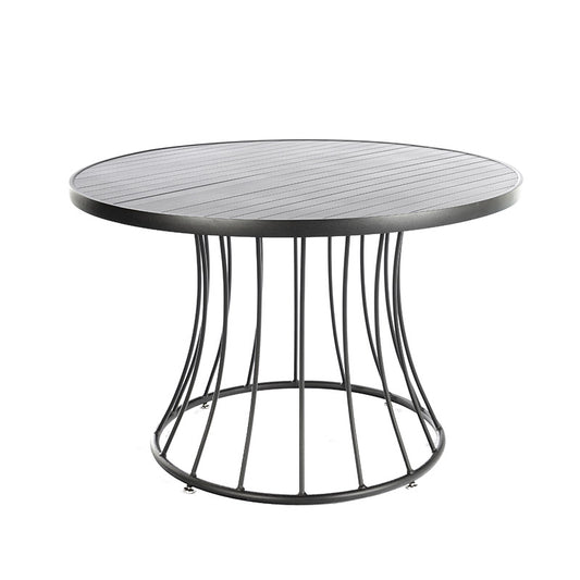 Mesa de Comedor Italy Aluminio Color Grafito 1,20m - 4 plazas