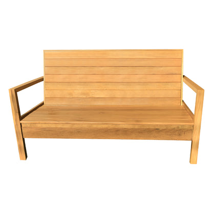 Apex Solid Wood Bench Set with Backrest