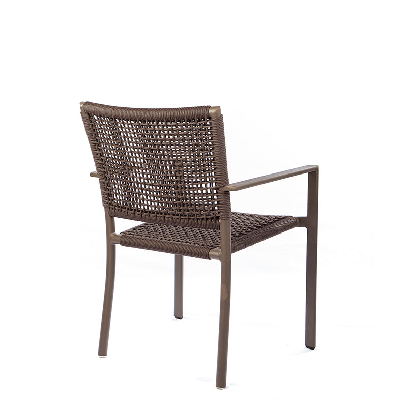 Silla Estrella con Brazo de Aluminio Color Marrón Cuerda Náutica Color Marrón