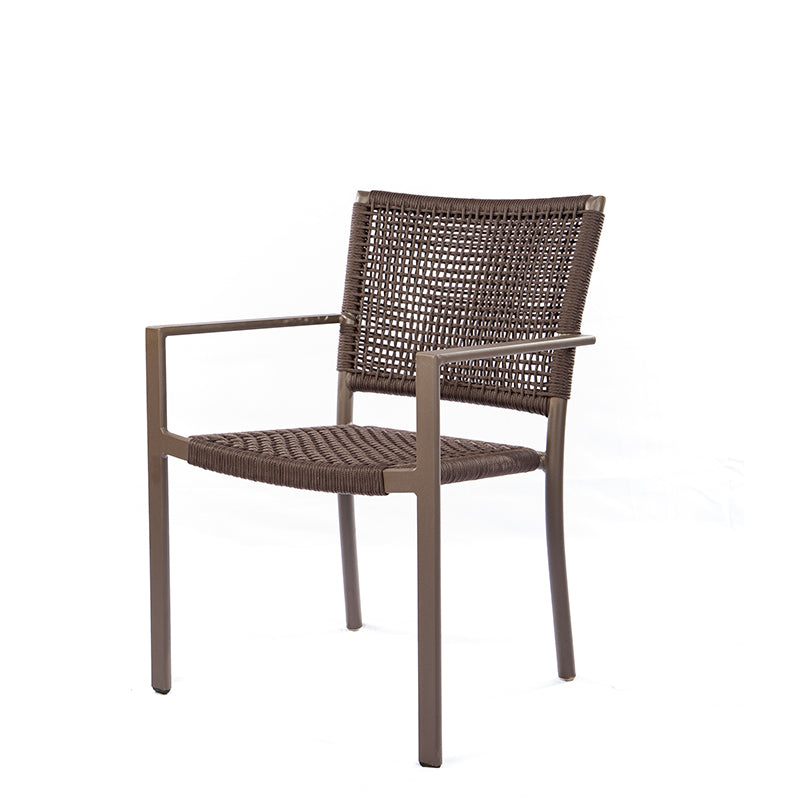 Silla Estrella con Brazo de Aluminio Color Marrón Cuerda Náutica Color Marrón
