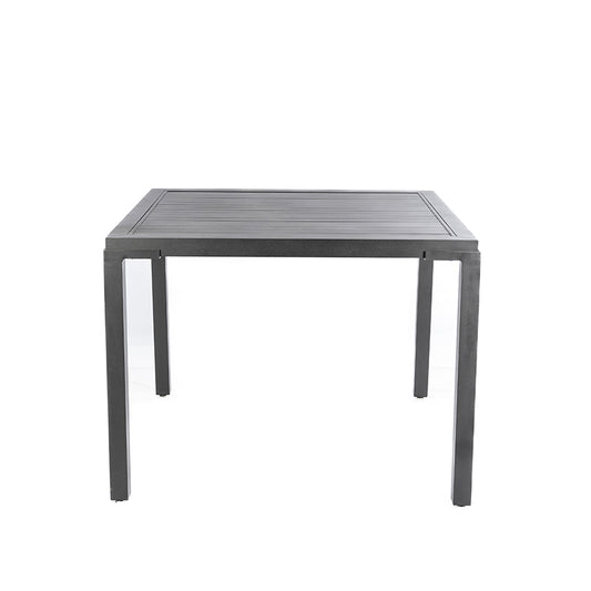 Mesa de Jantar Industrial Quadrada Alumínio Cor Grafite 1,00m - 4 lugares