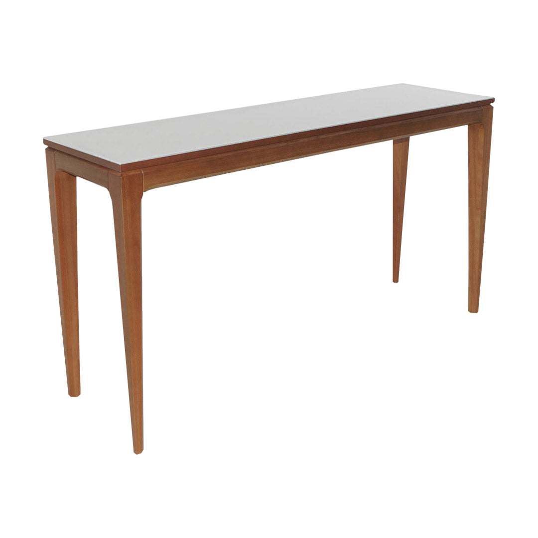 New Siena Sideboard 120x80x40cm Wood Glass Top White Off White