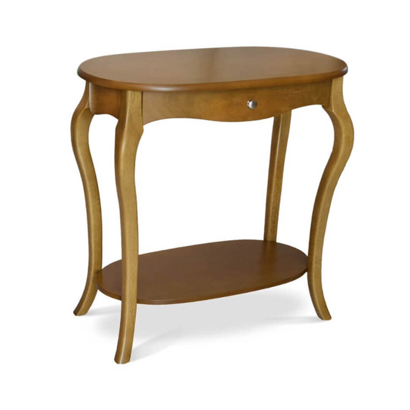 Aparador Ovalado 1 Cajón Balda 80x46x80cm Color Madera Imbuia