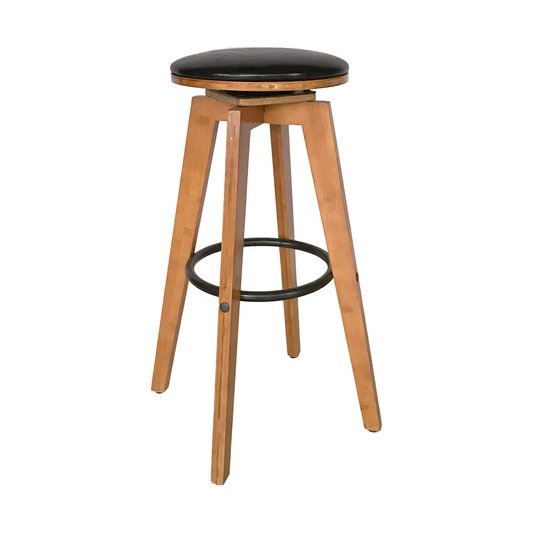 Linhares stool in black and wood