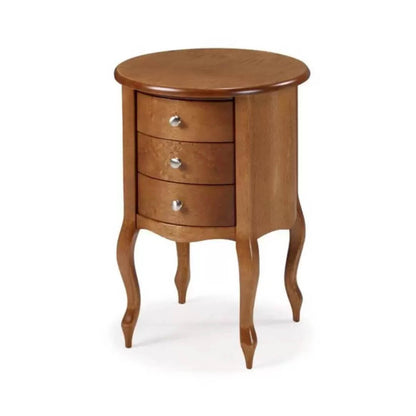 Mesa Auxiliar Luiza 3 Cajones 44x44x66cm Color Madera Imbua