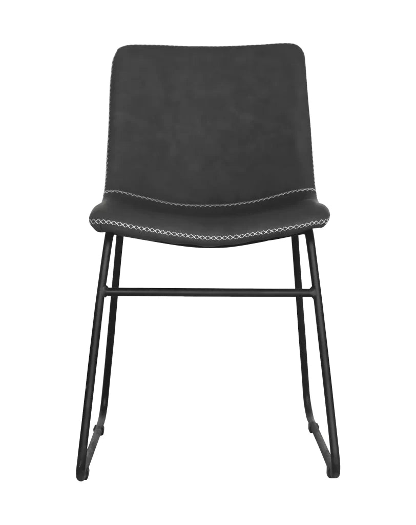 Black Oxford Chair with Stitching Details