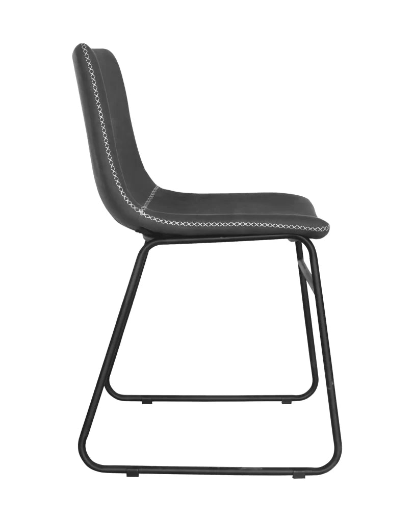 Black Oxford Chair with Stitching Details