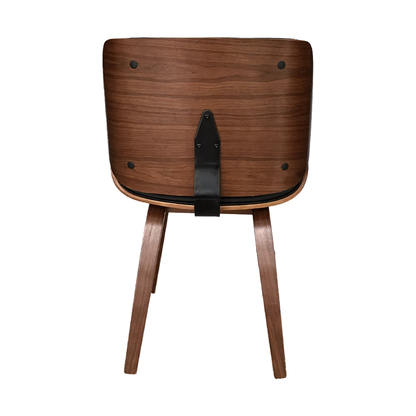 Cadeira Rubi cor Preta com madeira