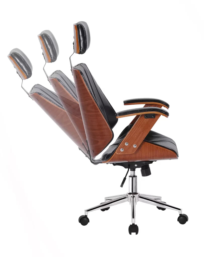 Silla de Oficina Kopenhagen President en Negro y Madera