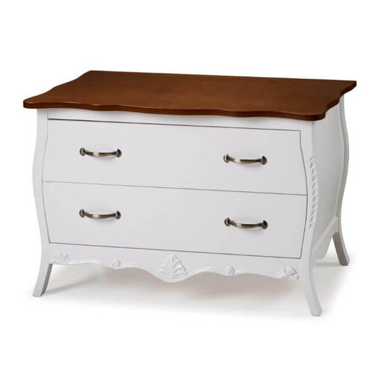 Cômoda Canon 2 Gavetas 102x47x63cm Madeira cor Branco