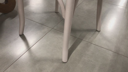 Silla X Pinhão Color Blanco Roto Asiento Ratán Madera