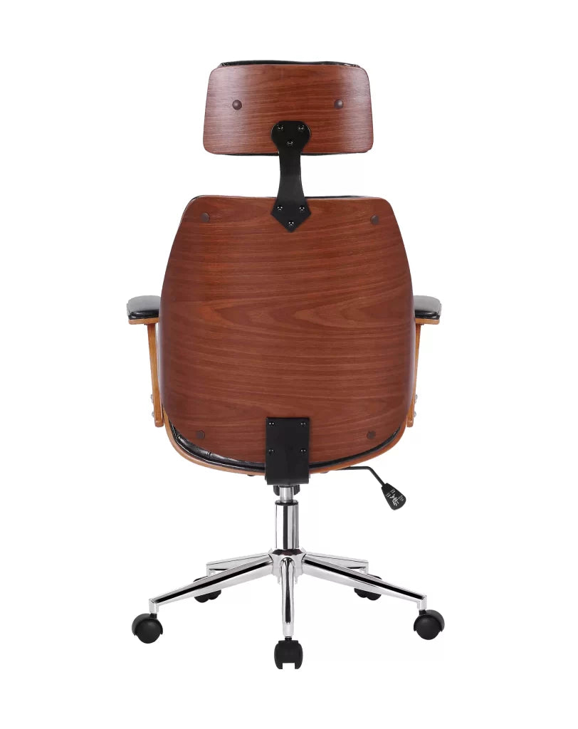Silla de Oficina Kopenhagen President en Negro y Madera