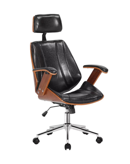 Silla de Oficina Kopenhagen President en Negro y Madera